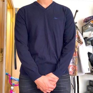 Navy blue Armani jeans V-neck sweater